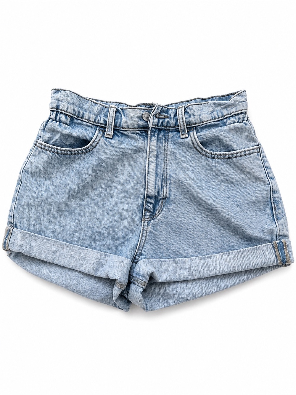 Forever 21 Light wash Paperbag waist denim shorts women’s medium